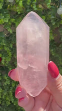 Load and play video in Gallery viewer, Rose Quartz Double Terminated Point from Madagascar|Rose Quartz DT|Crystal Healing
