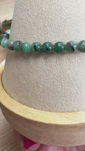 Load and play video in Gallery viewer, High Grade Emerald Small Bead Bracelet|May Birthstone|Ethically Sourced|Handmade|Gemstone Stretch Bracelet|Crystal Beaded Bracelet|High Quality
