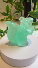 Load and play video in Gallery viewer, Fluorite Crystal Squirrel|Hand Carved Animal Figure|Home Decor
