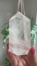 Load and play video in Gallery viewer, Clear Quartz Tower from Madagascar|Crystal Point|Home Decor|Crystal Energy
