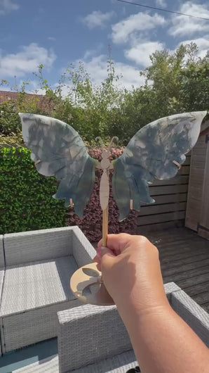 Moss Agate Butterfly Wings|Home Decor