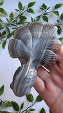 Load and play video in Gallery viewer, Stunning Banded Agate Hand Carved Fish
