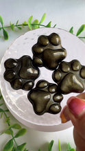 Load and play video in Gallery viewer, Gold Sheen Obsidian Paw Carving
