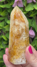 Load and play video in Gallery viewer, Golden Healer Tower from Brazil|manifest|aligns chakras|crystal healing|ethically sourced|gifts
