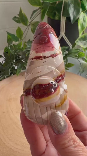 Hand Carved Mookaite Gnome | 'Dudley' Gonk Figure