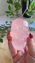 Load and play video in Gallery viewer, Stunning Rose Quartz Skull with Asterism
