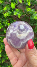 Load and play video in Gallery viewer, Chevron Amethyst Sphere|Dream Amethyst

