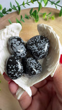 Load and play video in Gallery viewer, Snowflake Obsidian Tumble Stone
