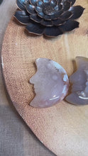 Load and play video in Gallery viewer, Flower Agate Moon|Consciously Sourced|Crystal Carving
