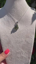 Load and play video in Gallery viewer, Genuine Moldavite Necklace set in 925 Silver with 18” Trace Chain
