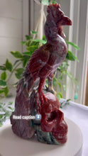 Load and play video in Gallery viewer, Ocean Jasper Skull with Phoenix|Home Decor|Crystal Decor
