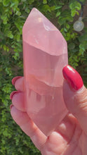 Load and play video in Gallery viewer, Rose Quartz Double Terminated Point from Madagascar
