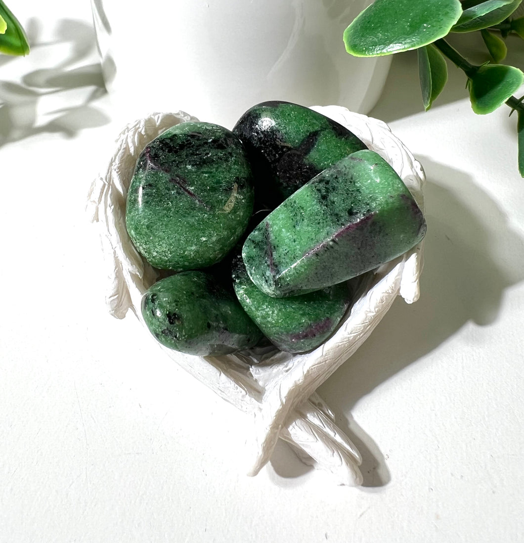 Ruby & Zoisite Tumbles|Appreciation|Abundance|Vitality|Grief|Crystal Healing|Ethically Sourced