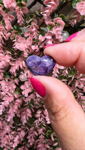 Load image into Gallery viewer, Charoite Mini Hearts|Transformation|unconditional love|inner Vision|Cleansing|Self Esteem|Grounding
